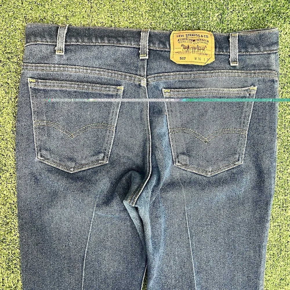 Vintage Levis 517 Jeans 36x30 Bootcut Denim Orange Tab Jeans USA 35x27.5 Fit